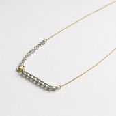 LISRIQUE/drop バイカラー&ミックスチェーン ネックレス